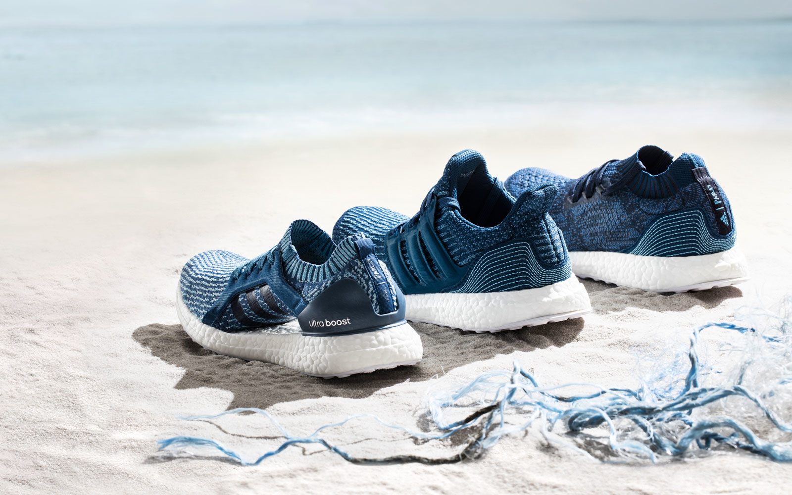 shoe made from recycled plastic waste from beaches
